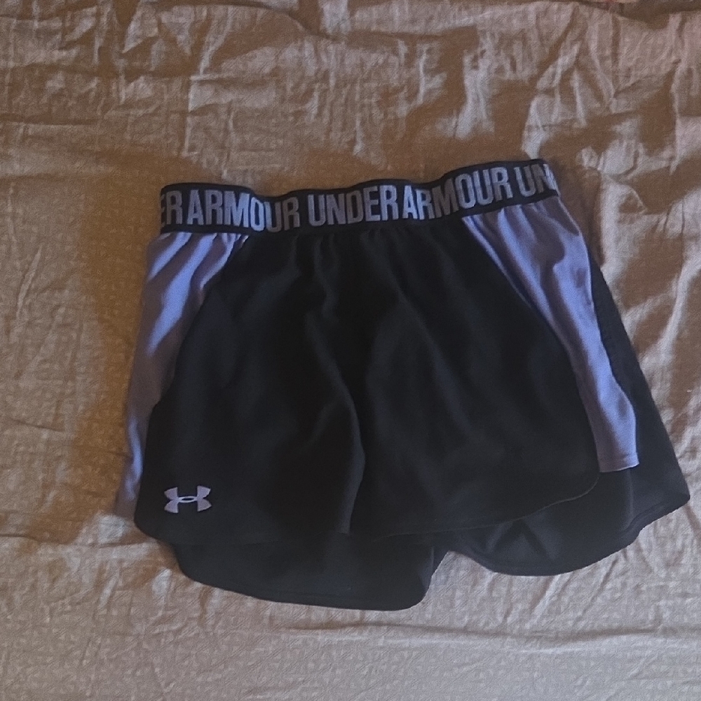 Under Armour Black and White Performance Shorts